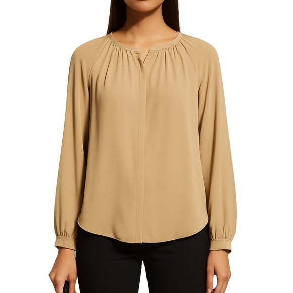 Theory Romantic Silk Button-Front Blouse - Picture 1 of 11